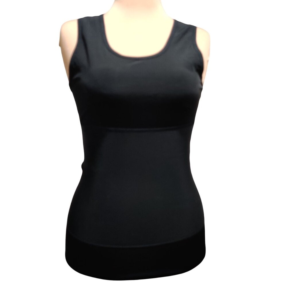LGTFY XL Womens Top Black Shaping Tank Scoop Neck Stretch Compression Layering